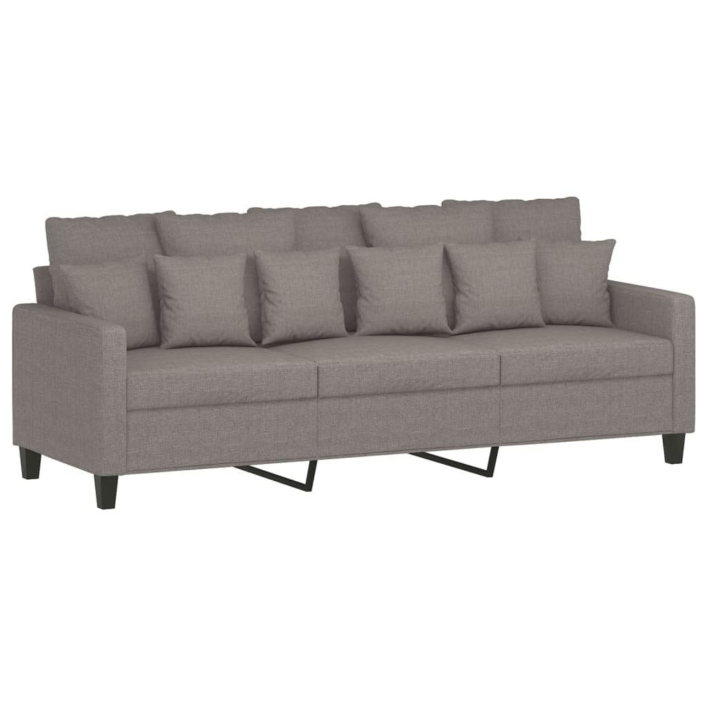 vidaXL Hocker Stoff 180 Sofa 3-Sitzer-Sofa mit cm Taupe