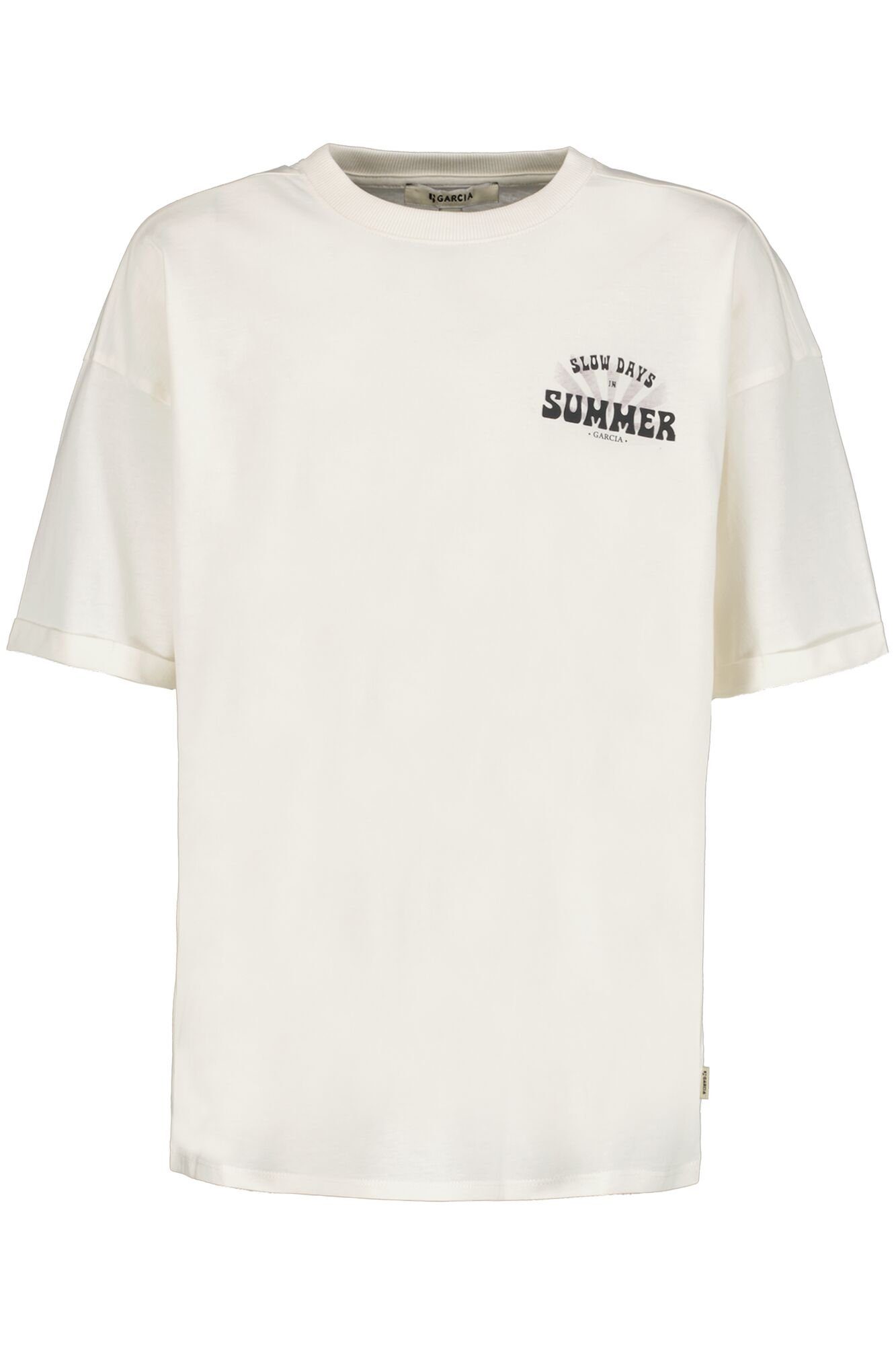 Garcia T-Shirt mit Rückenprint off white