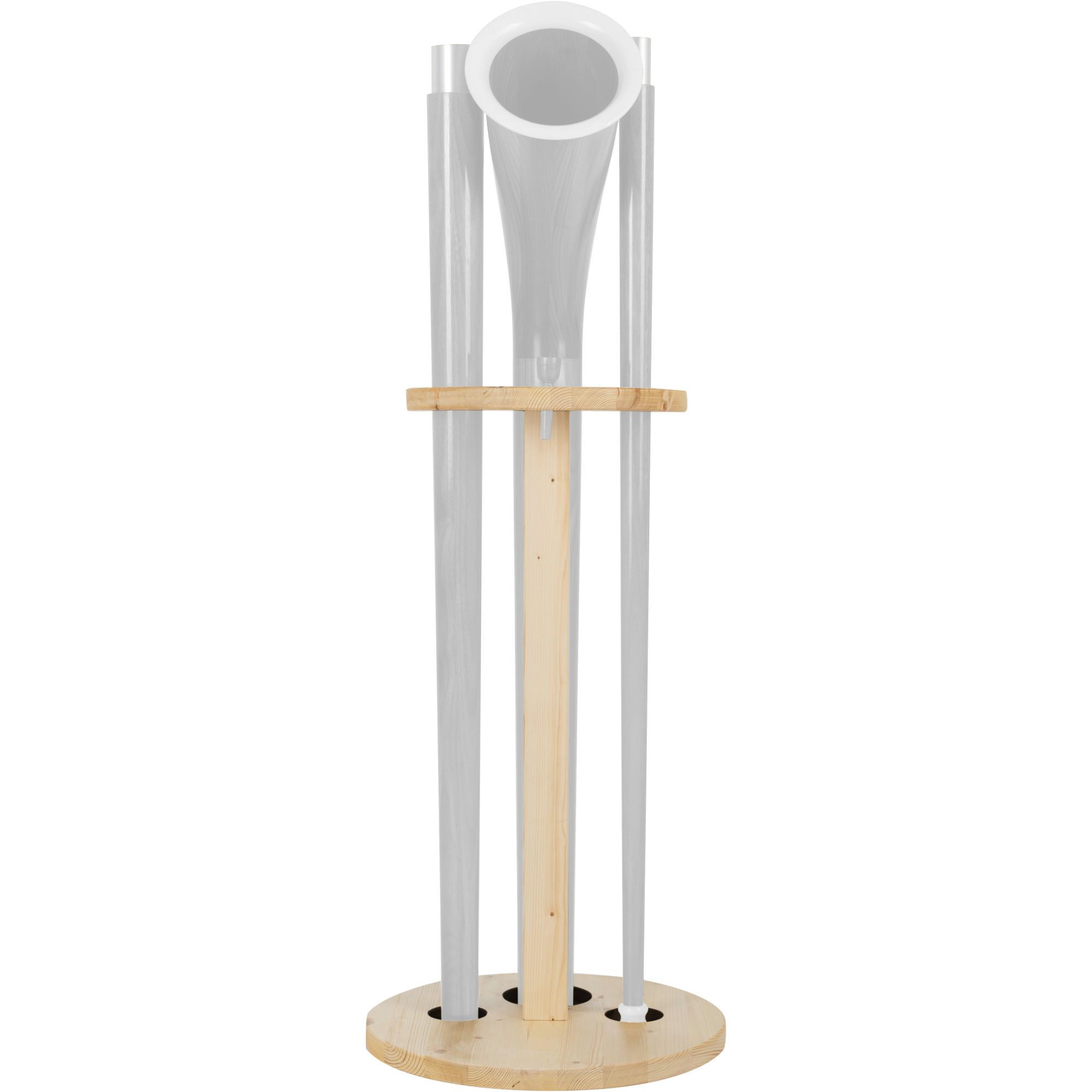 Lechgold Musikinstrumentenständer Lechgold AHS-2NG Alphornständer Natur, (Stück, 1-tlg., Lechgold Alphornständer), mit 3 Mundstückhalterungen