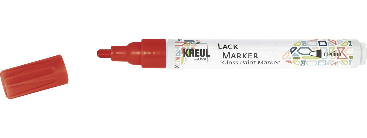 Kreul Künstlerstift Kreul Lack Marker medium rot, 2-4 mm | Malstifte
