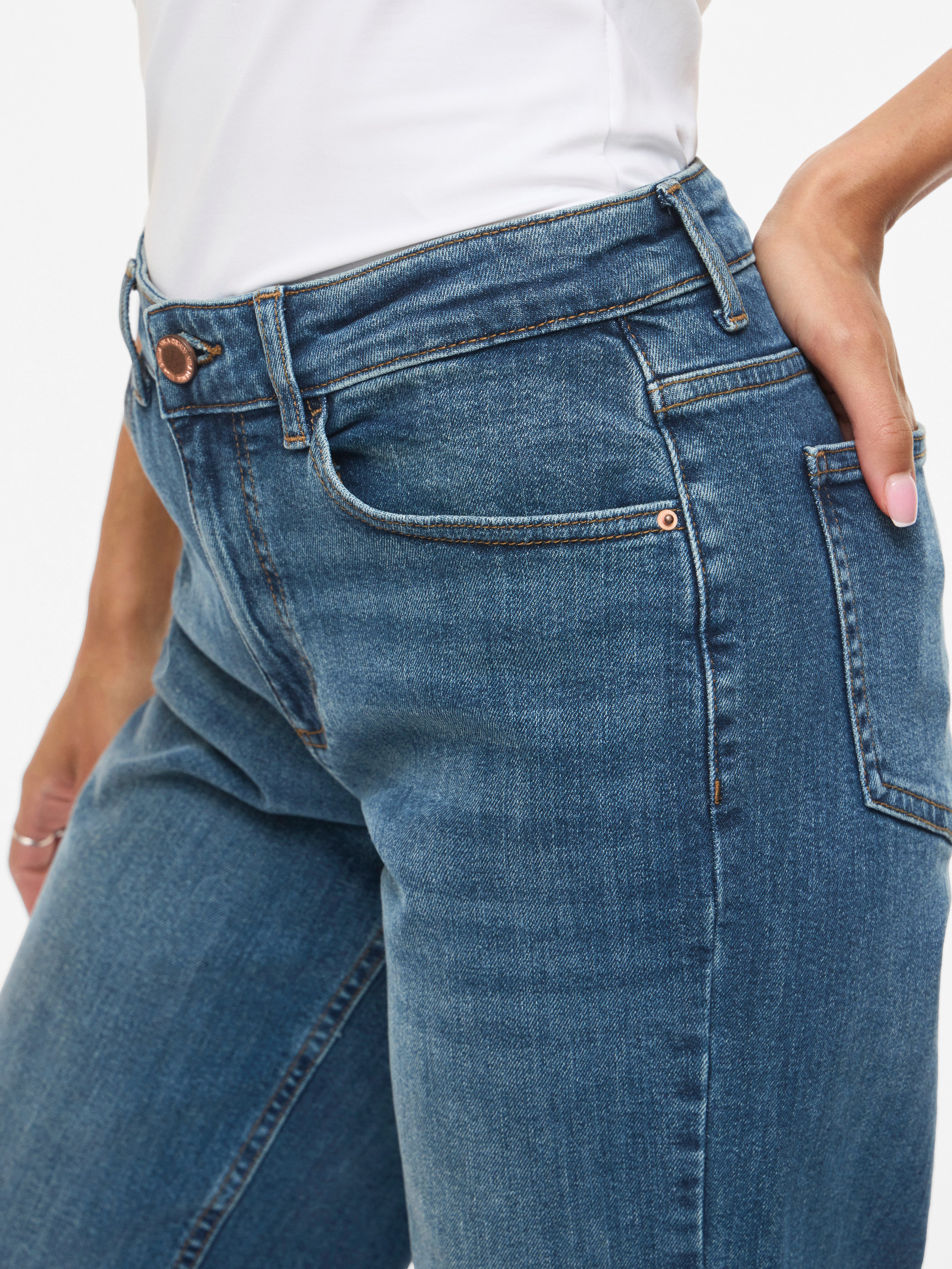 Vila Straight-Jeans VILISA RW STRAIGHT JEANS ROS - NOOS Baumwollmischung, regular waist, straight fit