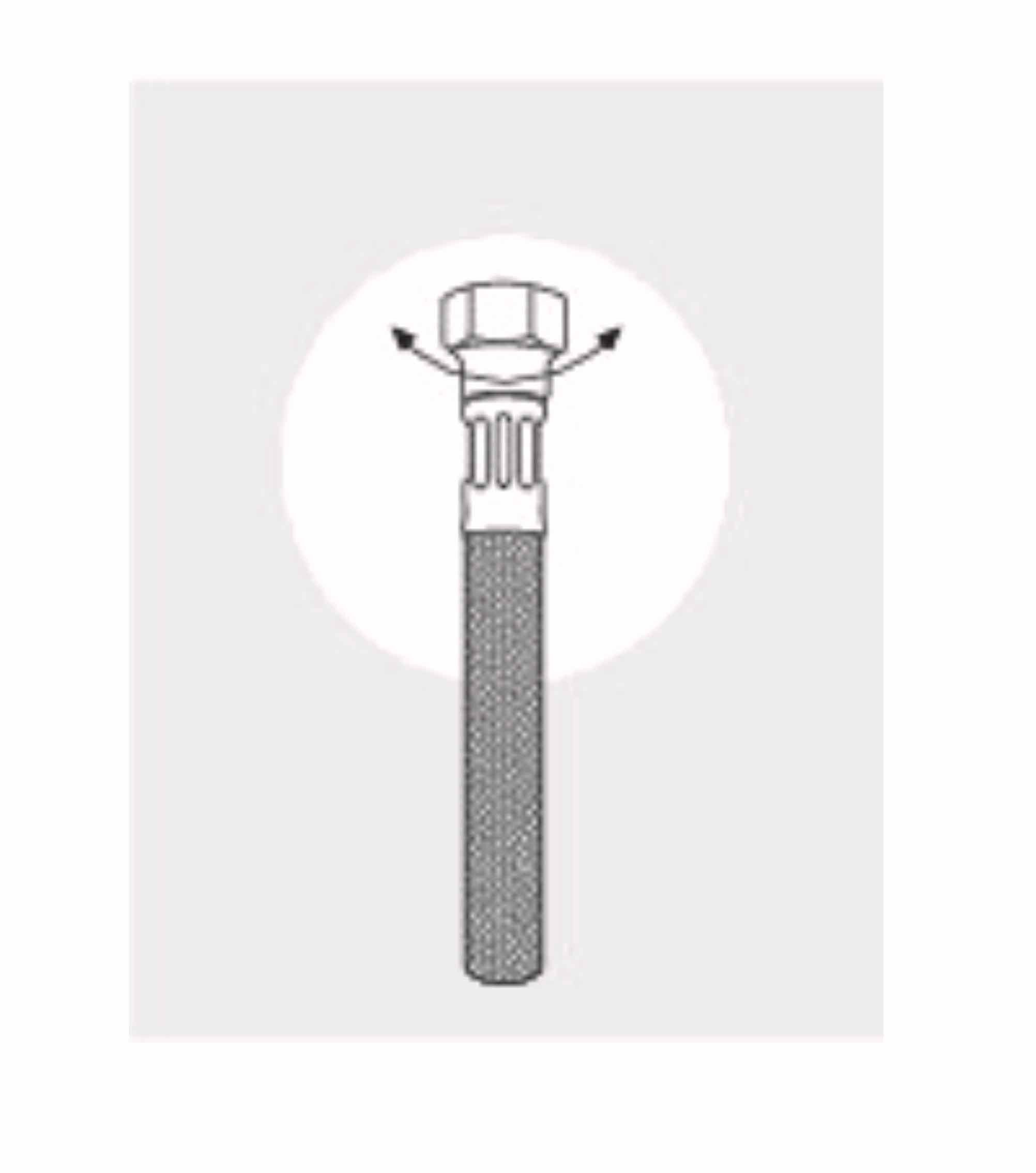 Naber Armaturen-Befestigungselement NABER Flex-Edelstahlschlauch Überwurfmutter, L 500 mm