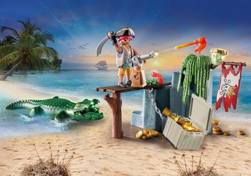 Playmobil® Konstruktions-Spielset Pirat mit Alligator (71473), Pirates, (59 St), teilweise aus recyceltem Material; Made in Europe