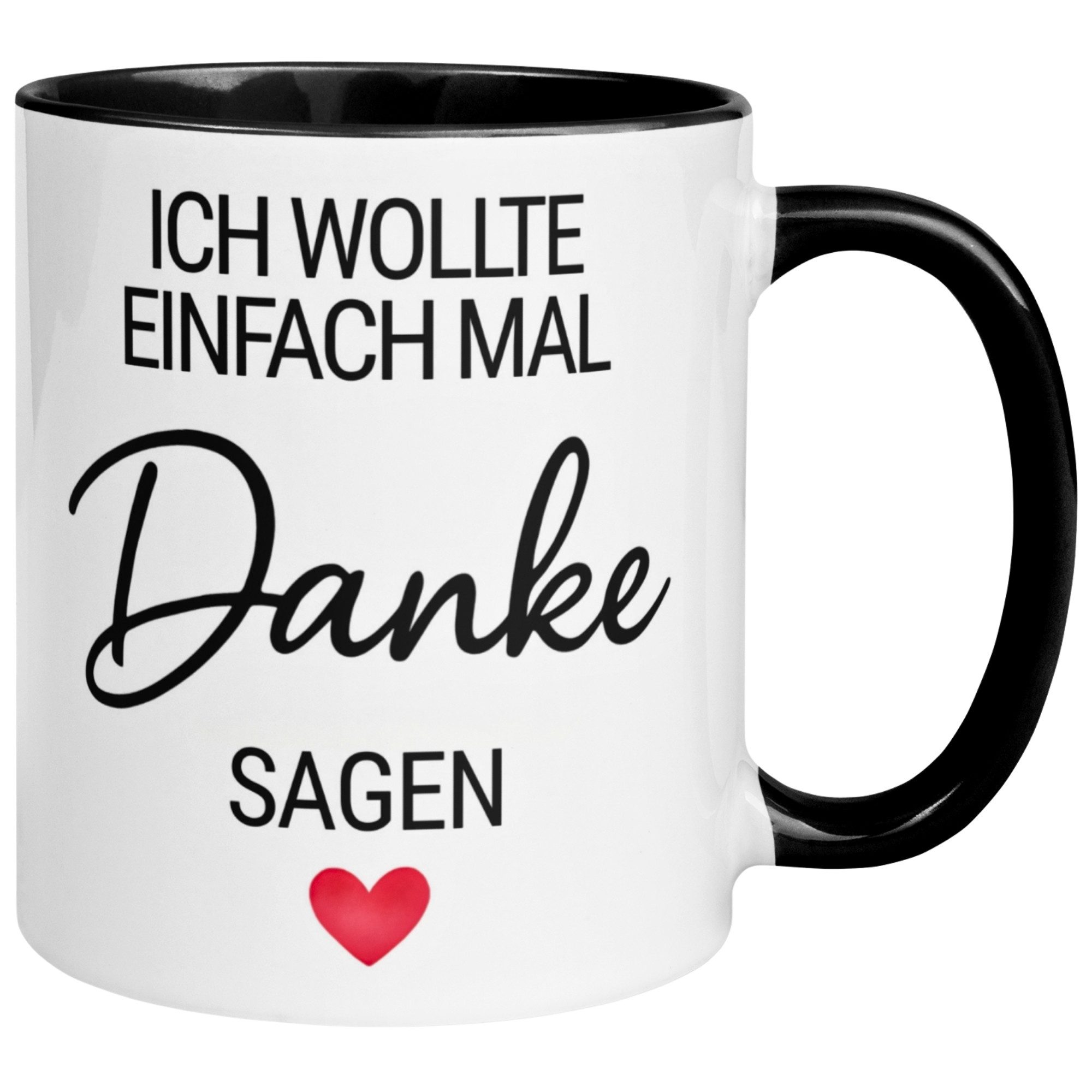 Momentals Tasse Danke – „Ich wollte einfach mal Danke sagen“ – Dankeschön Geschenke, Gratis Versand · Links-&Rechtshänder · Spülmaschinenfest
