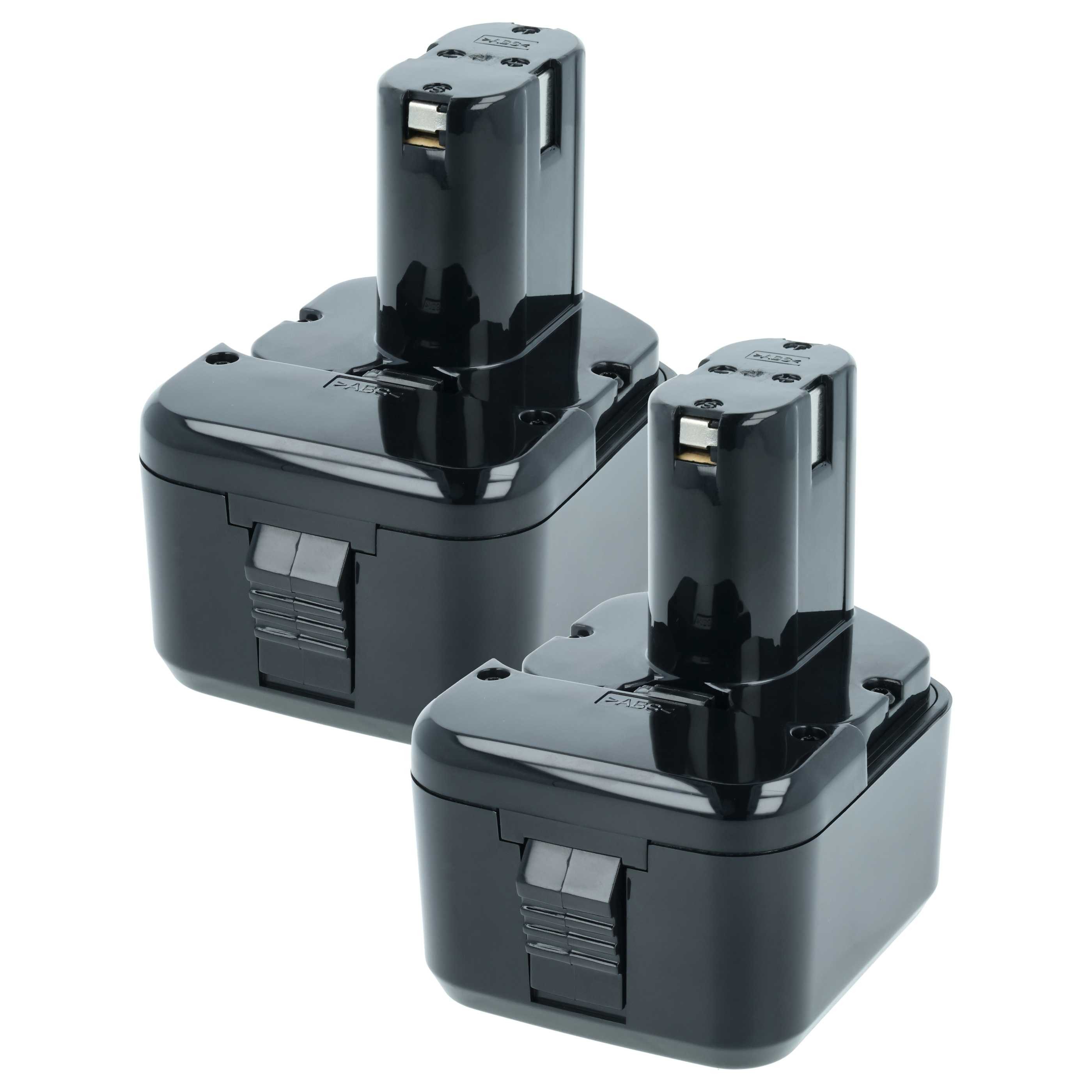 vhbw Akku passend für Hitachi RB 18D, R9D, R 9D, RB18D, WH12DAF, UB5D, Akku Akku NiMH 2100 mAh (12 V, 2 St), Leistungsfähige Austausch-Akkus für Werkzeug Powertools wie
