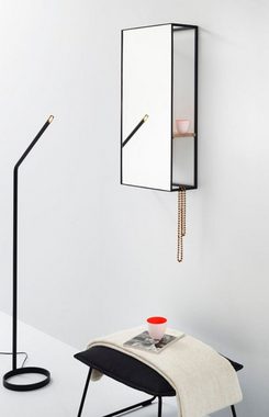Casa Padrino Wandspiegel Luxus Wandspiegel mit Regal 40 x 17 x H. 80 cm - Designer Spiegel