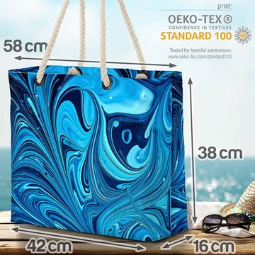VOID Strandtasche (1-tlg), Abstraktes Wasser Meer Beach Bag Kunst Blau Design Sommer-Muster maritim Ozean