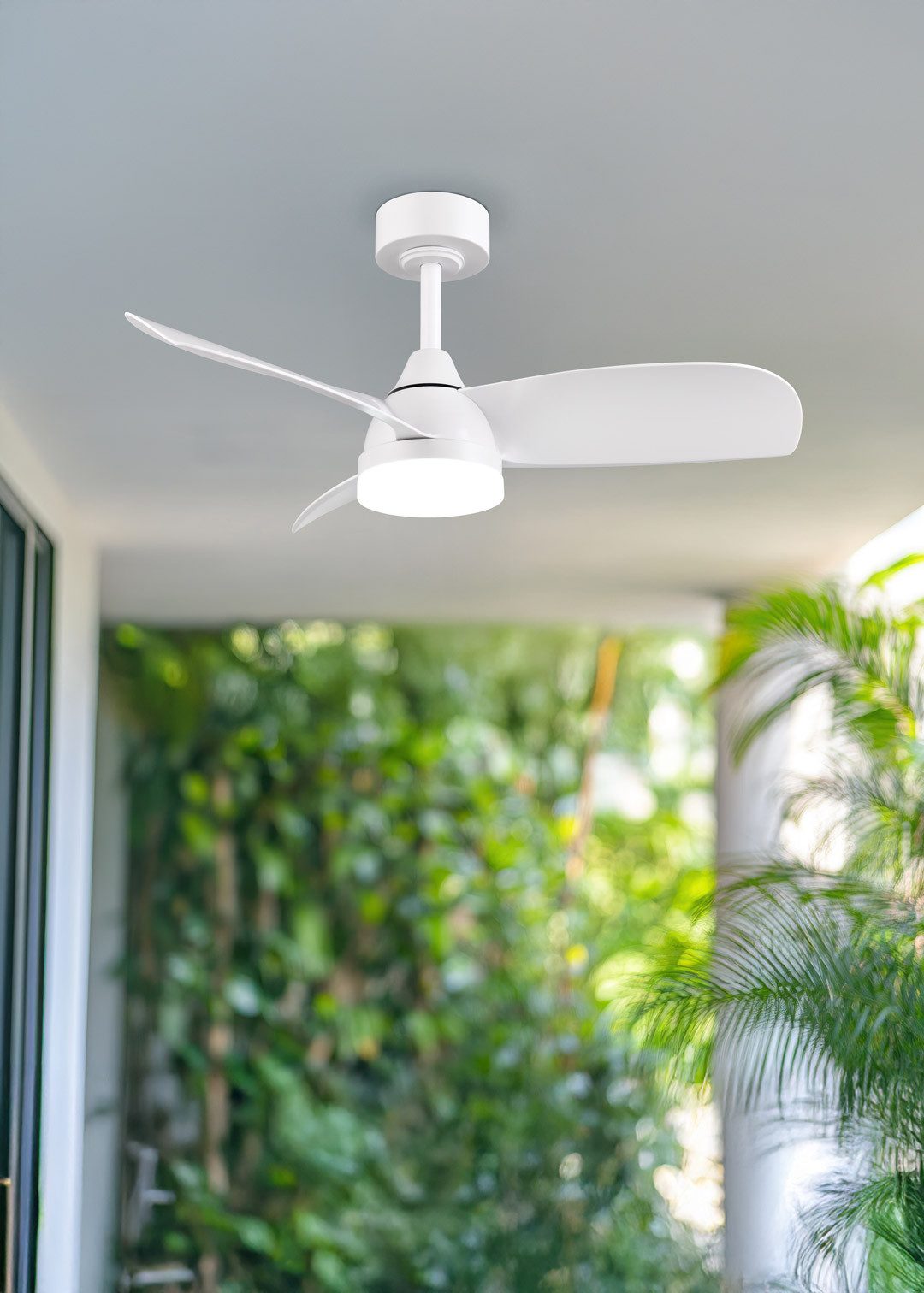 lightling LED Deckenleuchte Elsa, integrierter Ventilator, LED fest integriert, mit Fernbedienung, 6 Stufen, Dimmer, Nachtlicht