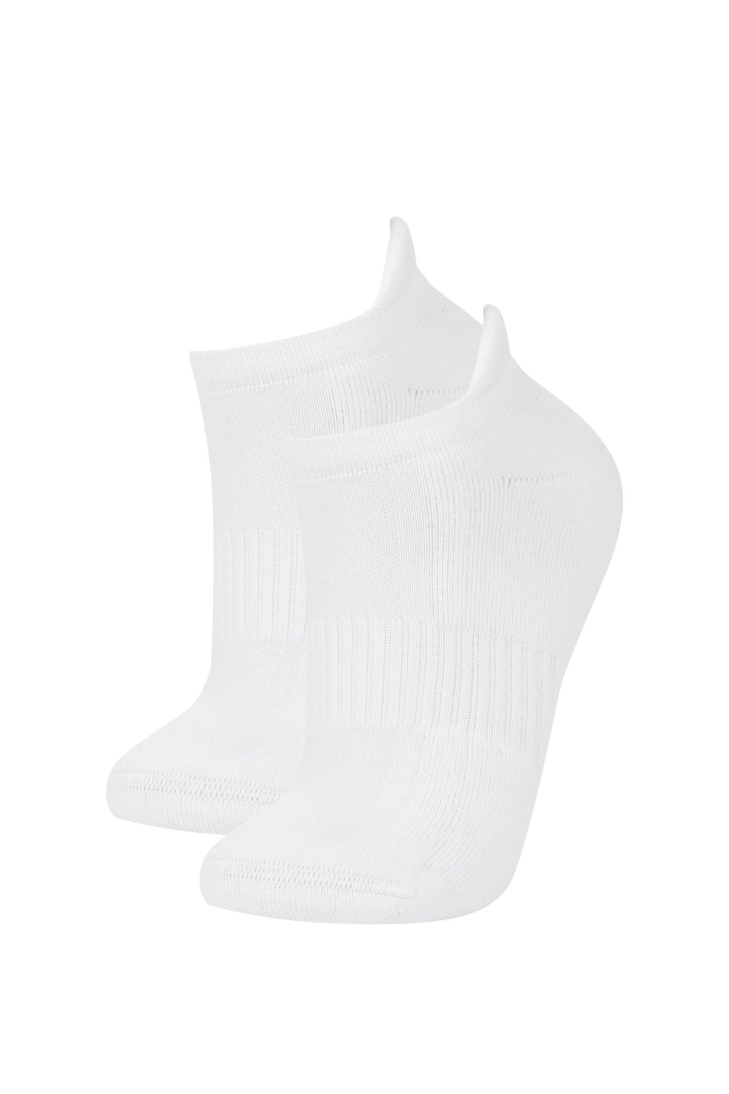 DeFacto Kurzsocken Damen Kurzsocken (2 Weiss 2-Paar) tlg) (Packung, (