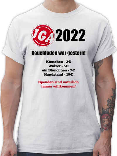 Shirtracer T-Shirt »Bauchladen war gestern! 2022 - JGA Männer - Herren Premium T-Shirt« fun shirt junggesellenabschied frau - t-shirt herren jga männer