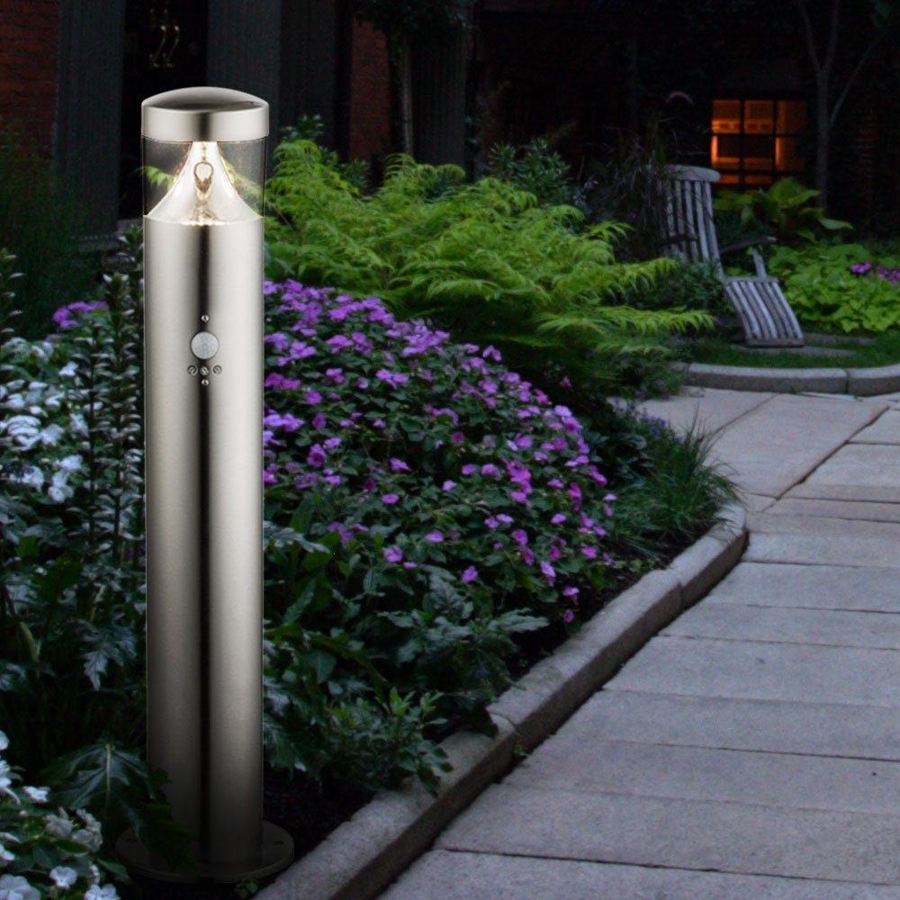 LED AußenStehlampe, Außen Standleuchte mit Bewegungsmelder