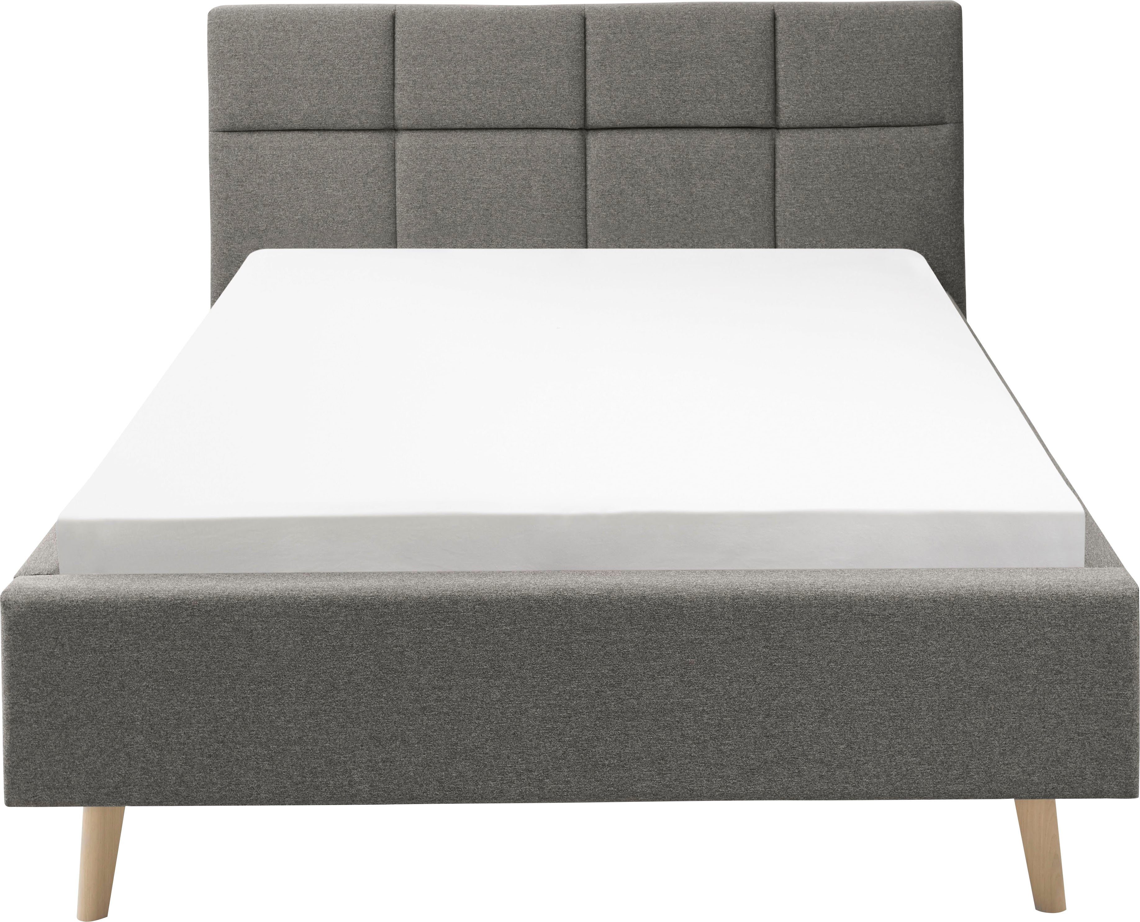 set one by Musterring Polsterbett Cary, wahlweise mit Matratze und Lattenrost, Füße in Eiche natur