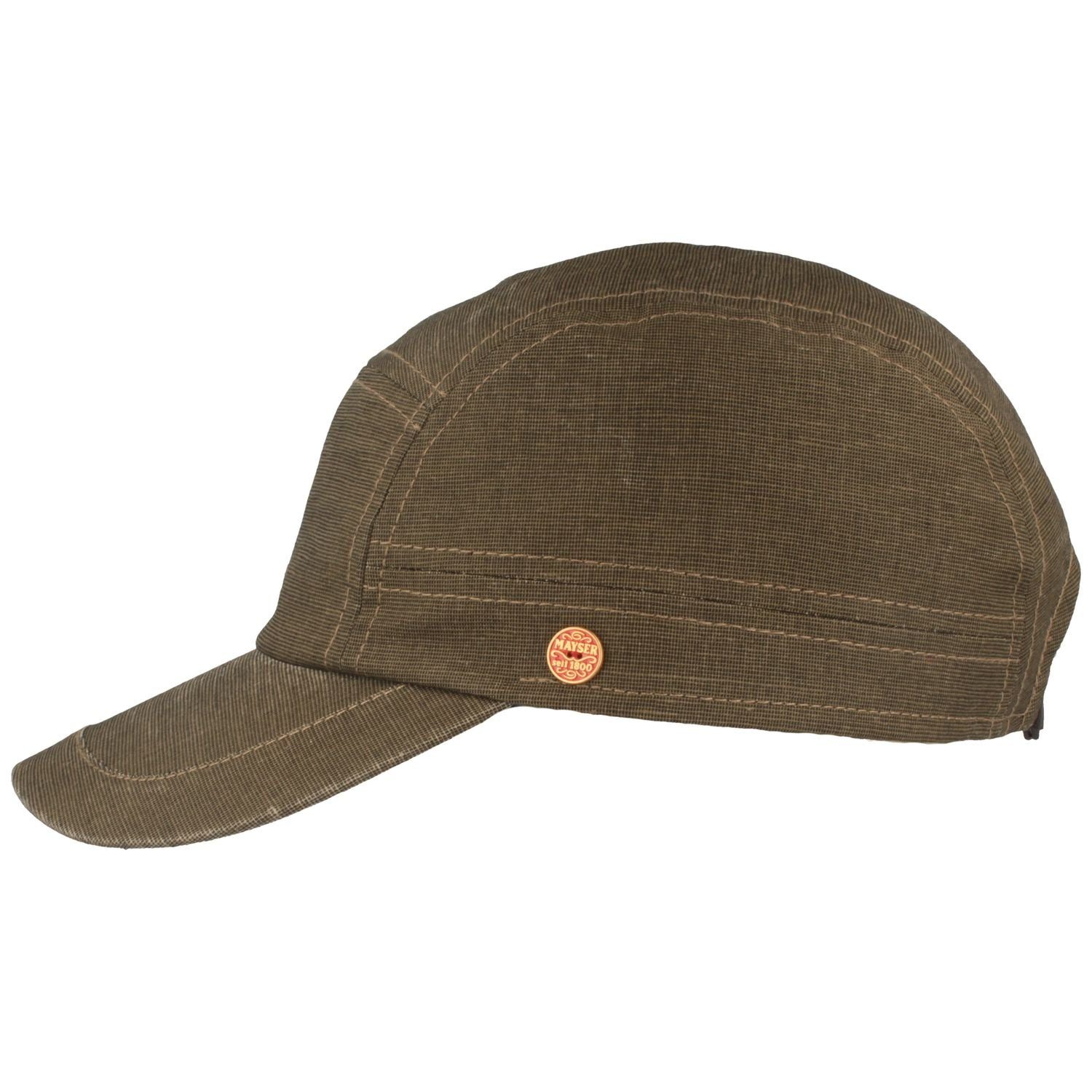 Cap Baumwolle und UV-Schutz Baseball Leinen Mayser 4588 fein, aus mit 80 oliv