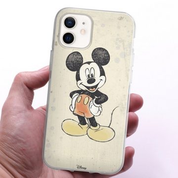 DeinDesign Handyhülle Offizielles Lizenzprodukt Mickey & Minnie Mouse Wasserfarbe, Apple iPhone 12 Silikon Hülle Bumper Case Handy Schutzhülle