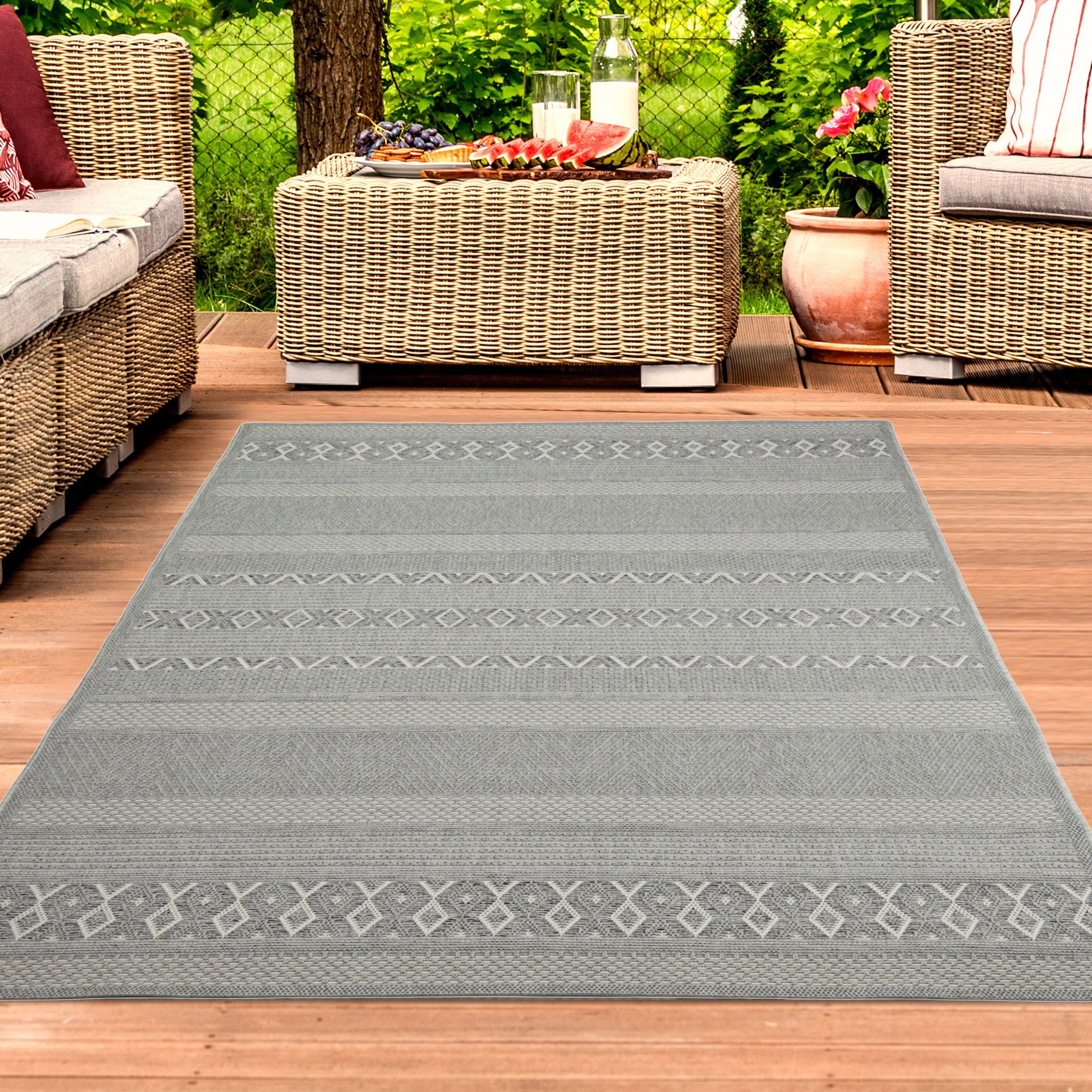 Fachgeschäft für neue Produkte! Outdoorteppich In- & Outdoor in Teppich TeppichHome24, graufarben, Rechteckig