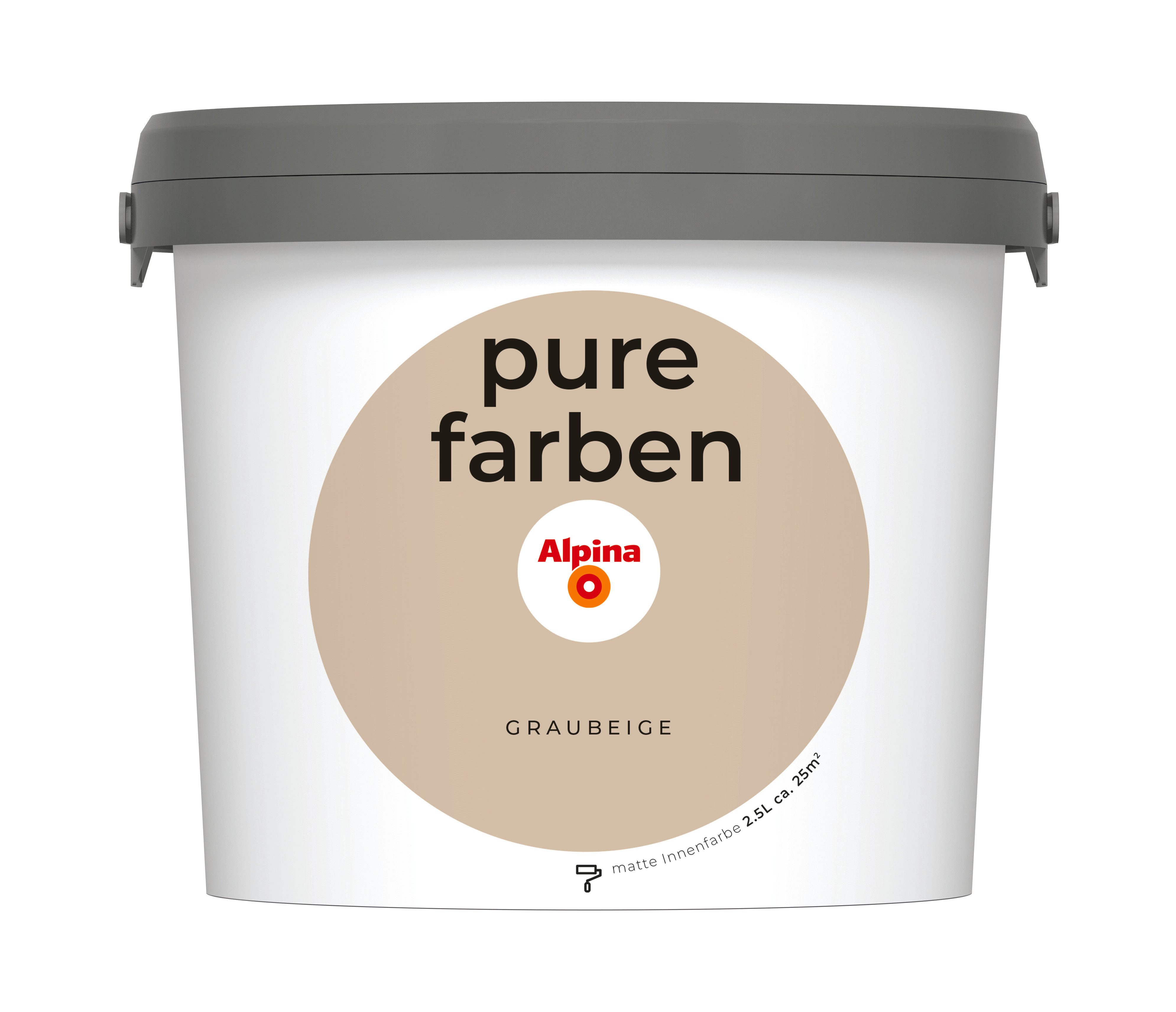Wandfarbe Alpina pure farben - Beige- & Brauntöne
