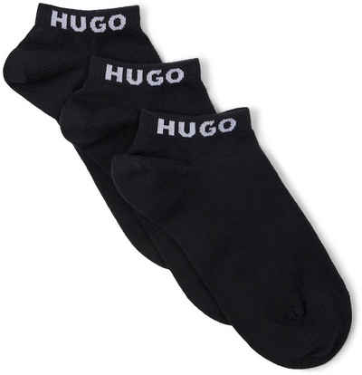 HUGO Носки для кроссовок (3-Paar) mit Markenschriftzug am Bündchen