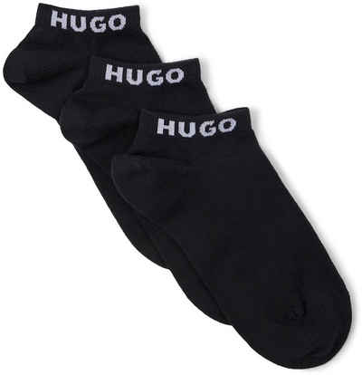 HUGO Sneakersocken (3-Paar) mit Markenschriftzug am Bündchen