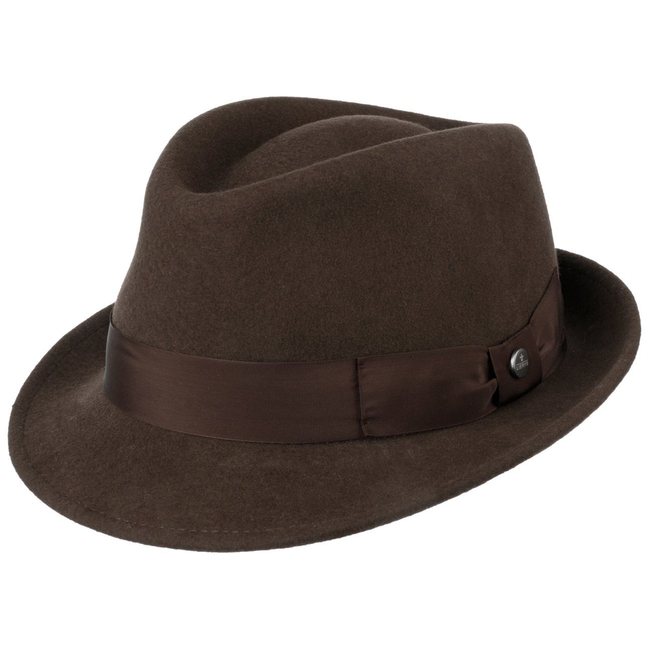 Lierys Trilby Herrenhut (1-St) mit Ripsband braun