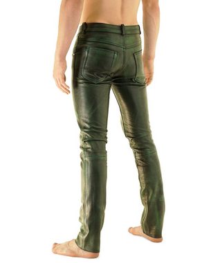 BOCKLE Lederhose Bockle® 2023 STRETCH Dark Green Echtleder Lederhose Lederjeans Herren