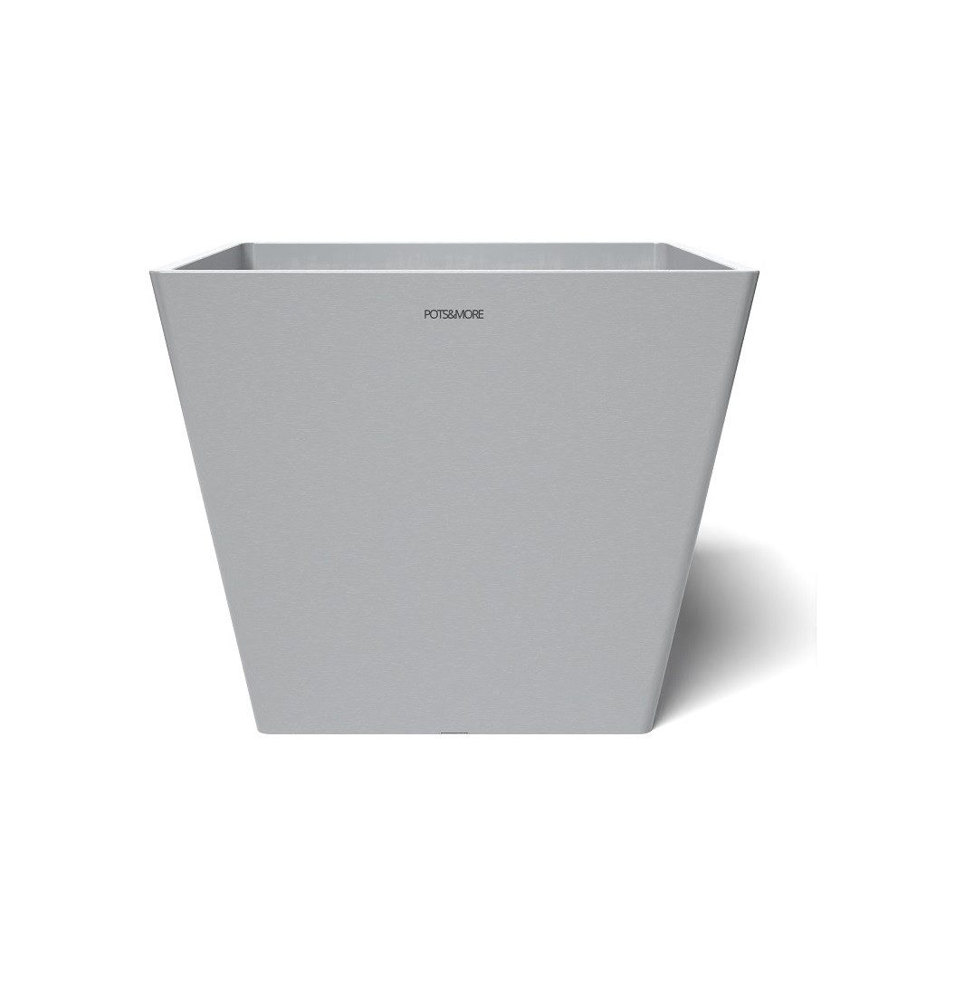 Valo Blumentopf POTS&MORE Pflanztopf Prismo 30, ø 31 cm quadratische Form Hellgrau