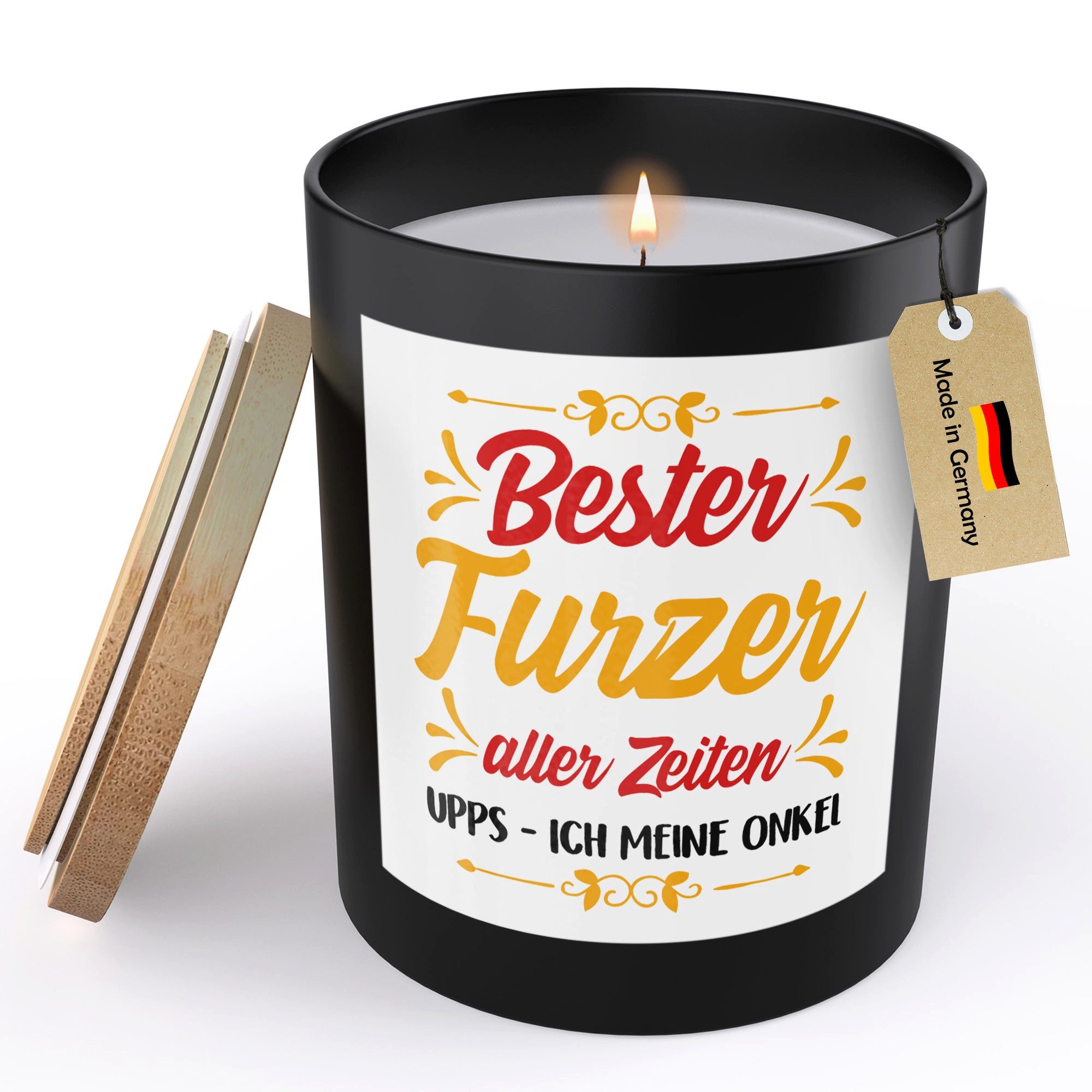 Duftkerze Deko Bester Onkel Geschenk Bday Weihnachten Mann von Nichte Neffe
