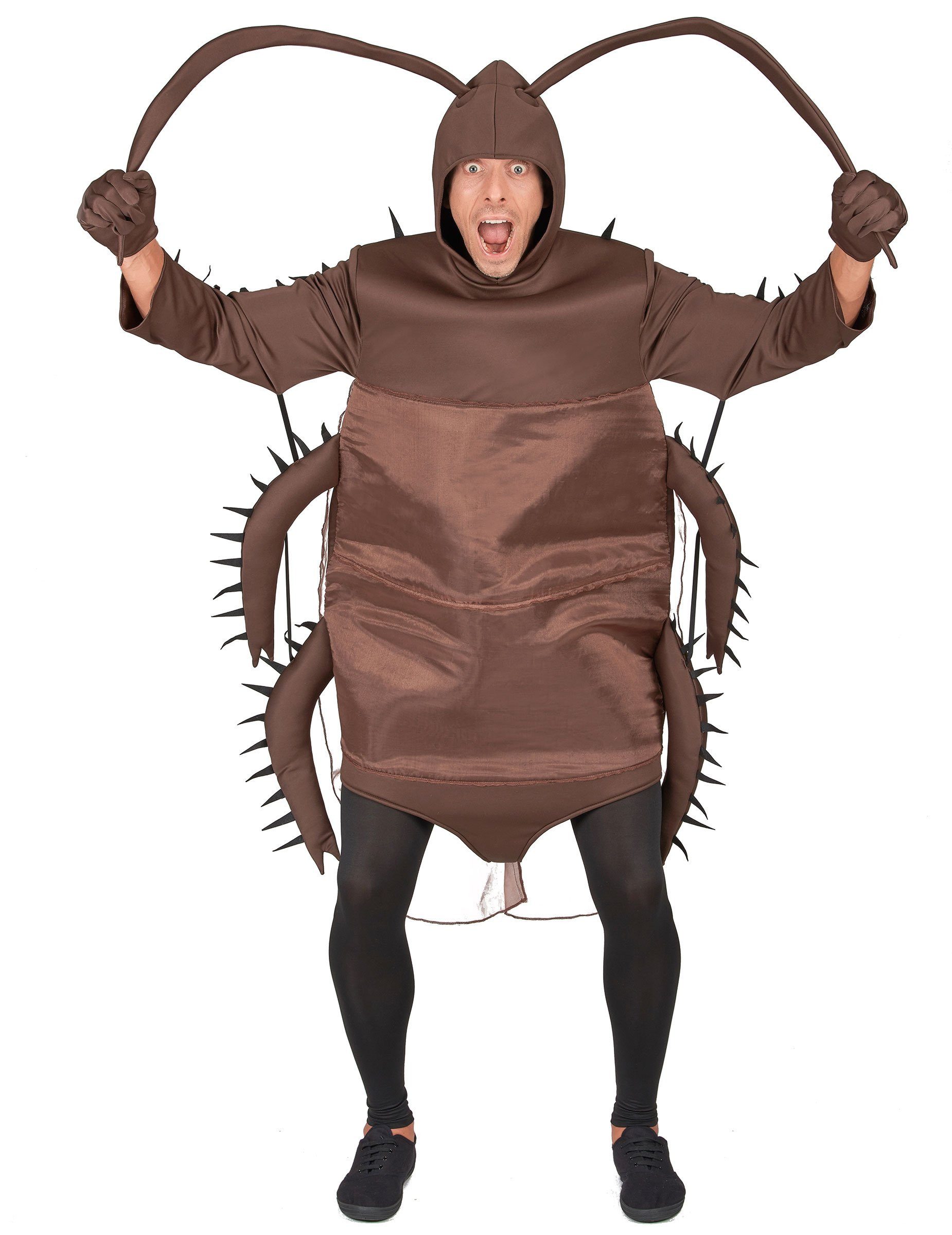 JADEO Partyanzug Kakerlaken-Kostüm Insektenkostüm braun-schwarz