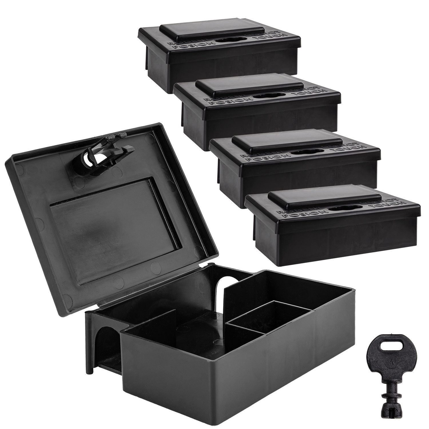 Petigi Lebendfalle 5x Mäuseköderbox Köderbox Köderstation Mäuseköder Falle Mäusefalle