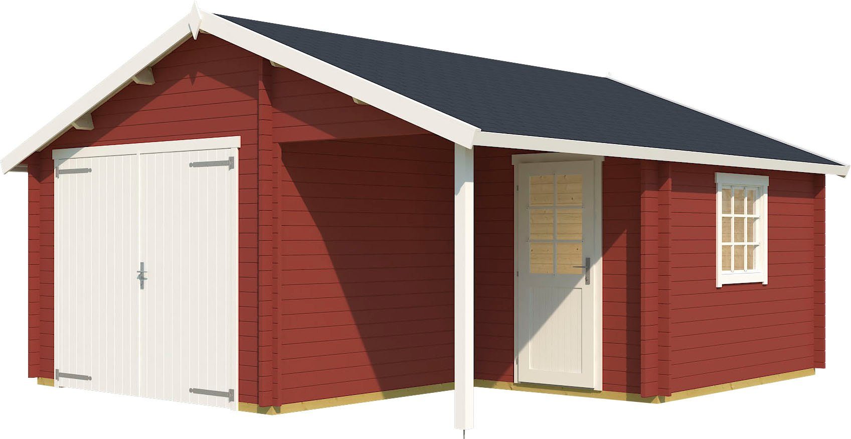【Fachgeschäft】 LASITA MAJA Garage Nevis Holztor zusätzliche (Set, + Mit Eingang), Garage