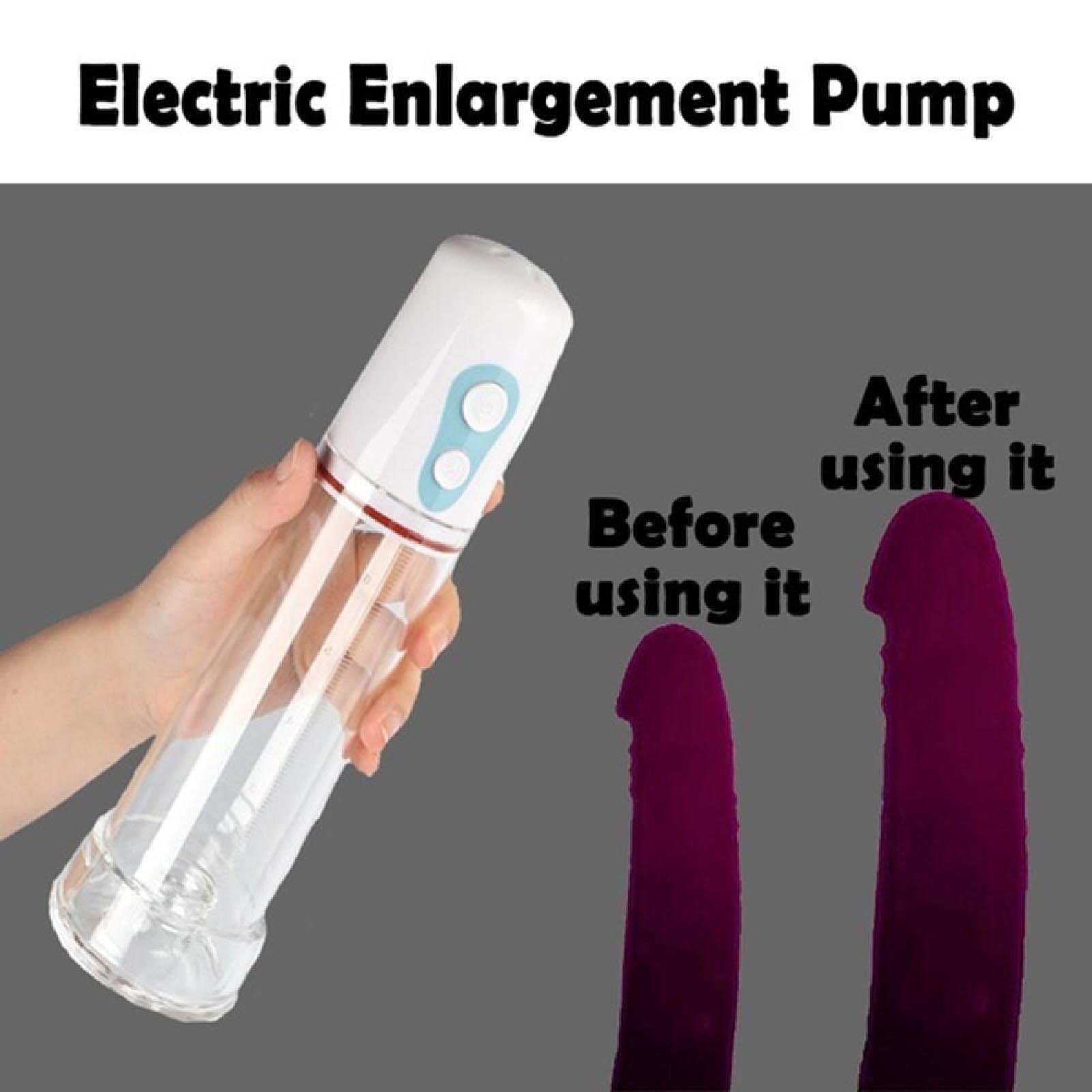 Toy Penispumpe Elektrisch Rutaqian Weiß Penispumpe Penisvergrößerung für Erotik Auto Männer