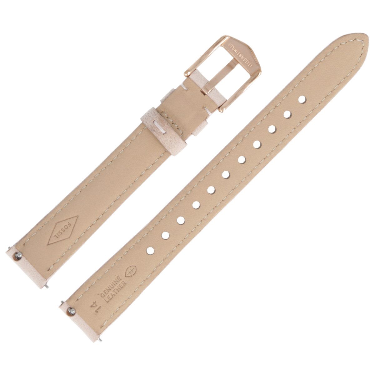 Fossil Uhrenarmband 14mm Leder Rose ES-3988 LB-ES3988