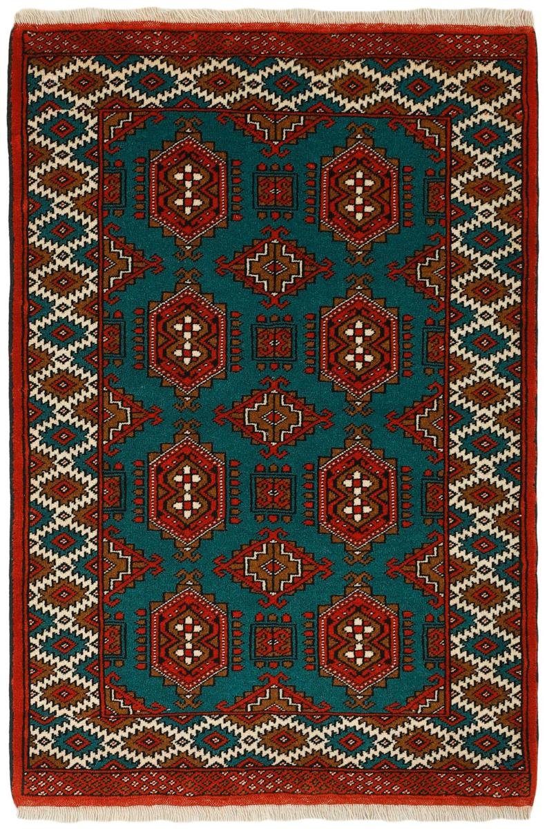 Orientteppich Turkaman 81x121 Handgeknüpfter Orientteppich / Perserteppich, Nain Trading, rechteckig, Höhe: 6 mm