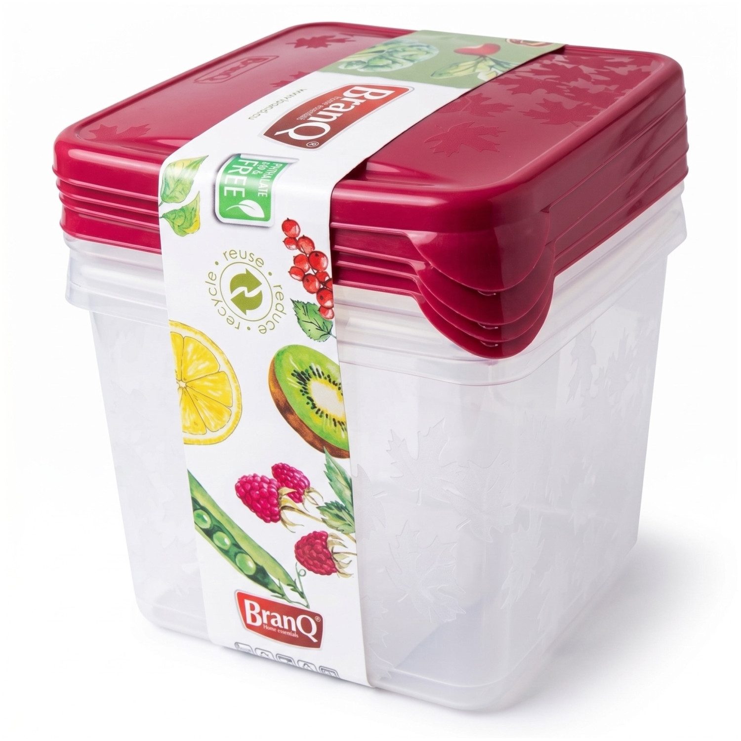 BranQ Frischhaltedose 4er-Set Frischhaltedosen BPA Free Vorratsdosen Gefrier Behälter Box, Kunststoff, (Spar-Set, 4-tlg., 4er-Set)