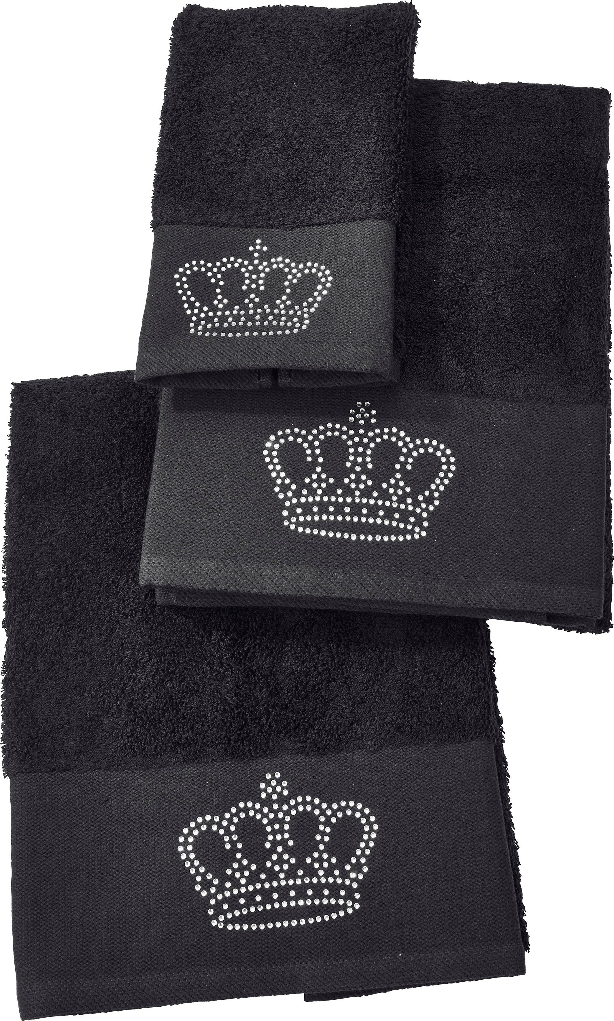 done.® Duschtuch Stone, Walkfrottier (1-St), mit Strass-Stein Applikationen, verschiedene Motive