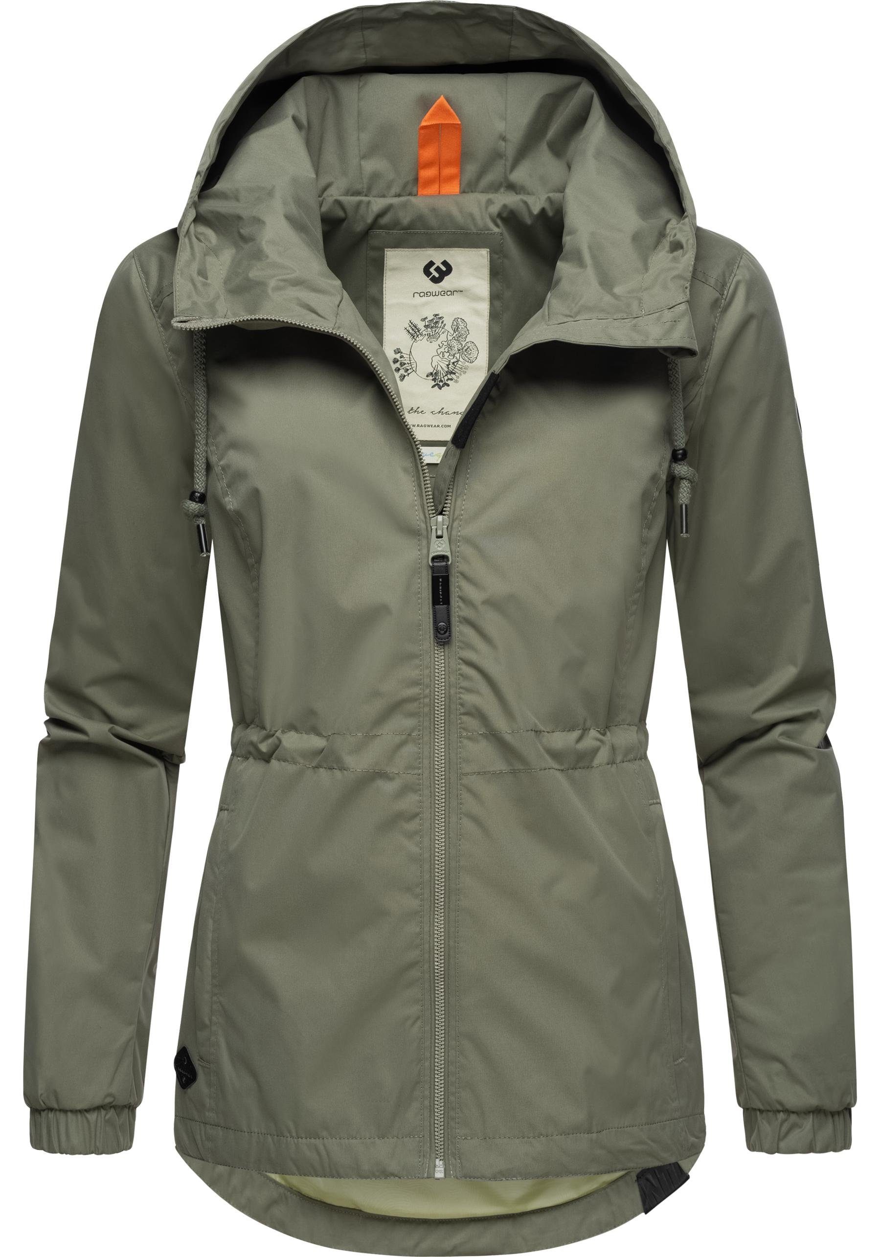 Ragwear Outdoorjacke Danka Wasserdichte Übergangsjacke mit großer Kapuze