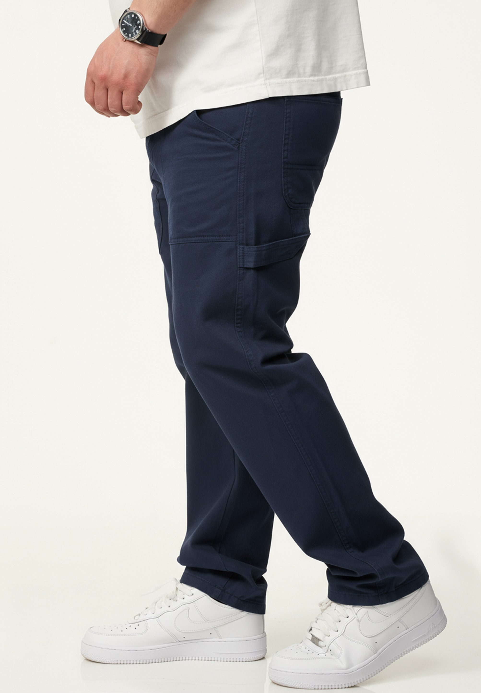 DAILY COTTON Straight-Jeans Hose im Carpenter-Stil - Regular-Fit Workwear Herren Freizeithose Denim Stoffhose - Pants