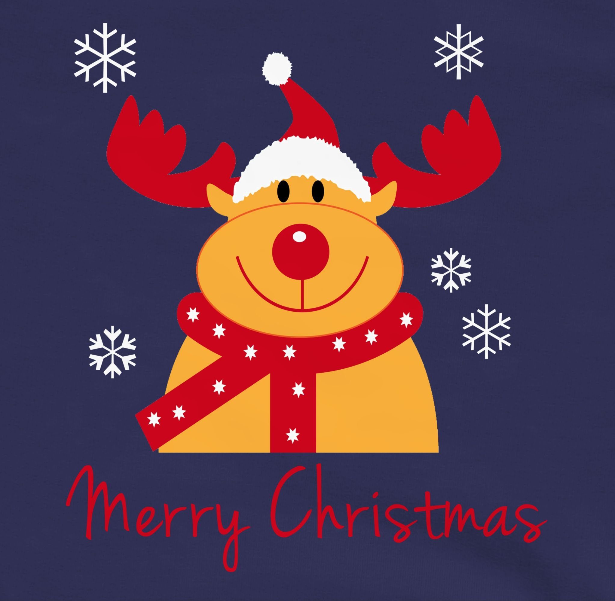 Herren Pullover Shirtracer Hoodie Merry Christmas Rentier - Weihnachten & Silvester Geschenke - Männer Premium Kapuzenpullover N