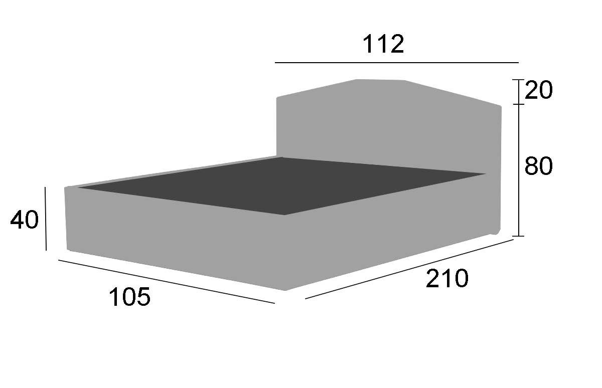 Halmon Schlafkomfort Betten Polsterbett Florenz (Mit Stauraum unter der Liegefläche, erhältlich in 6 Größen und 7 attraktiven Farben mit oder ohne Matratze), Geometrisches Kopfteil, inkl. Lattenrost bei Ausführung mit Matratze