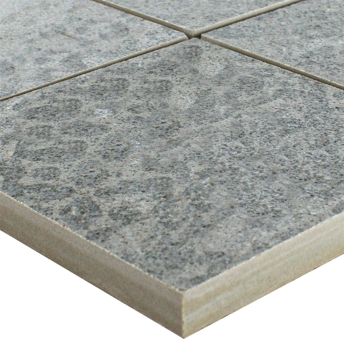 Mosafil Mosaikfliesen Keramikmosaik Fliesen Jeylo Retrooptik Grau Q95, Keramik 29.000x29.000, grau, Verlegefertig auf ein Netz geklebt - Frostsicher - Wasserfest -