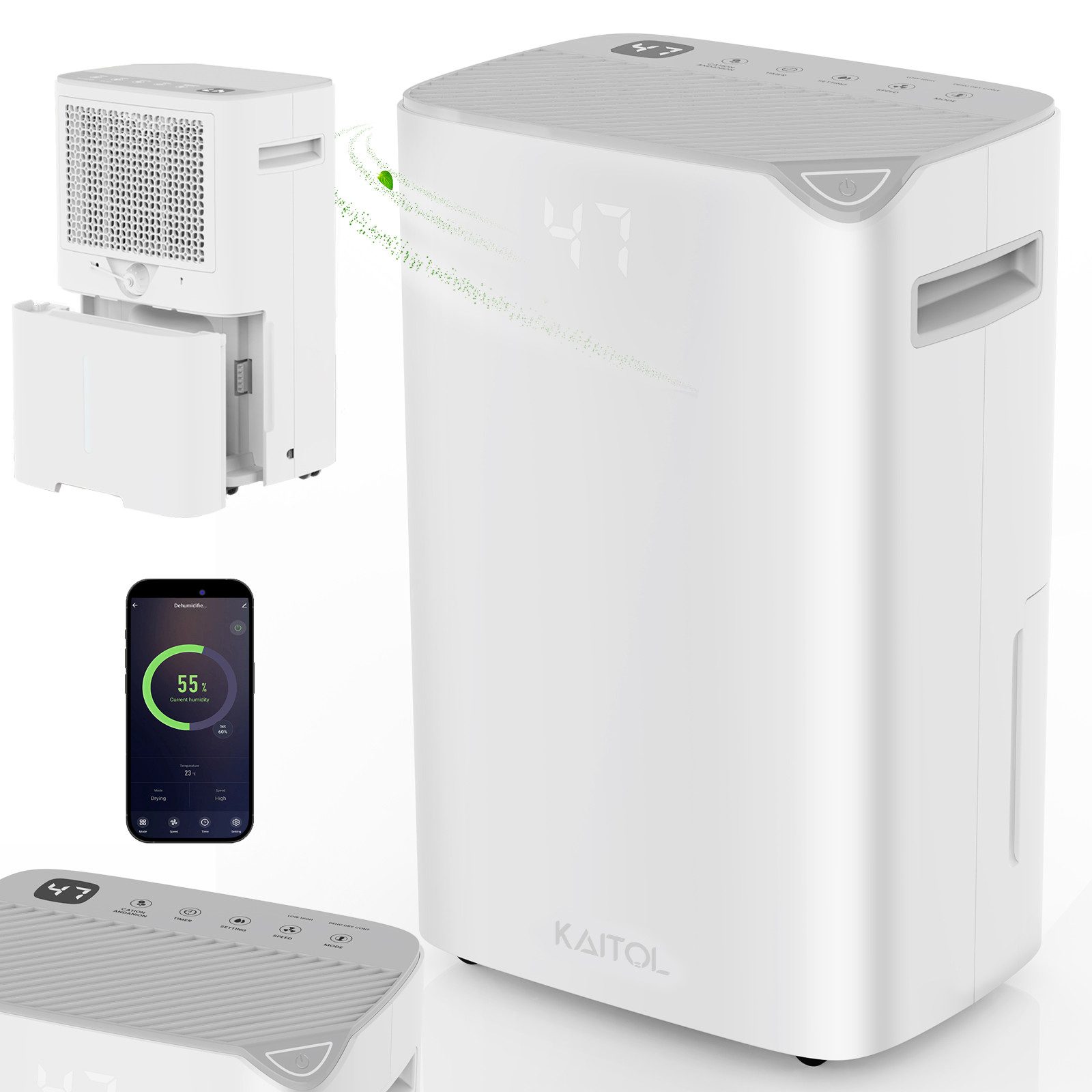 LETGOSPT Luftentfeuchter Dehumidifier Kompressionsluftentfeuchter, WiFi-Sch günstig online kaufen