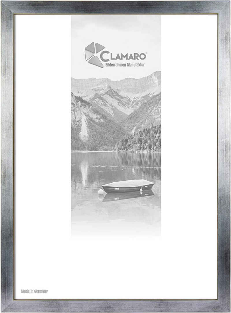 Clamaro Рамки Рамки Silber Gebürstet CLAMARO Collage nach Maß FSC® Holz Modern eckig M3016 17x17 in Silber Gebürstet