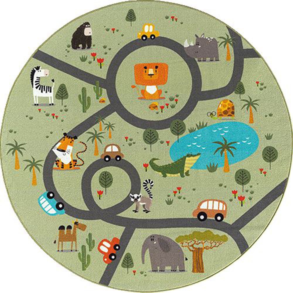 the carpet Kinderteppich "Happy Life" rund 4 mm Höhe Life Kinderzimmer Tepp günstig online kaufen