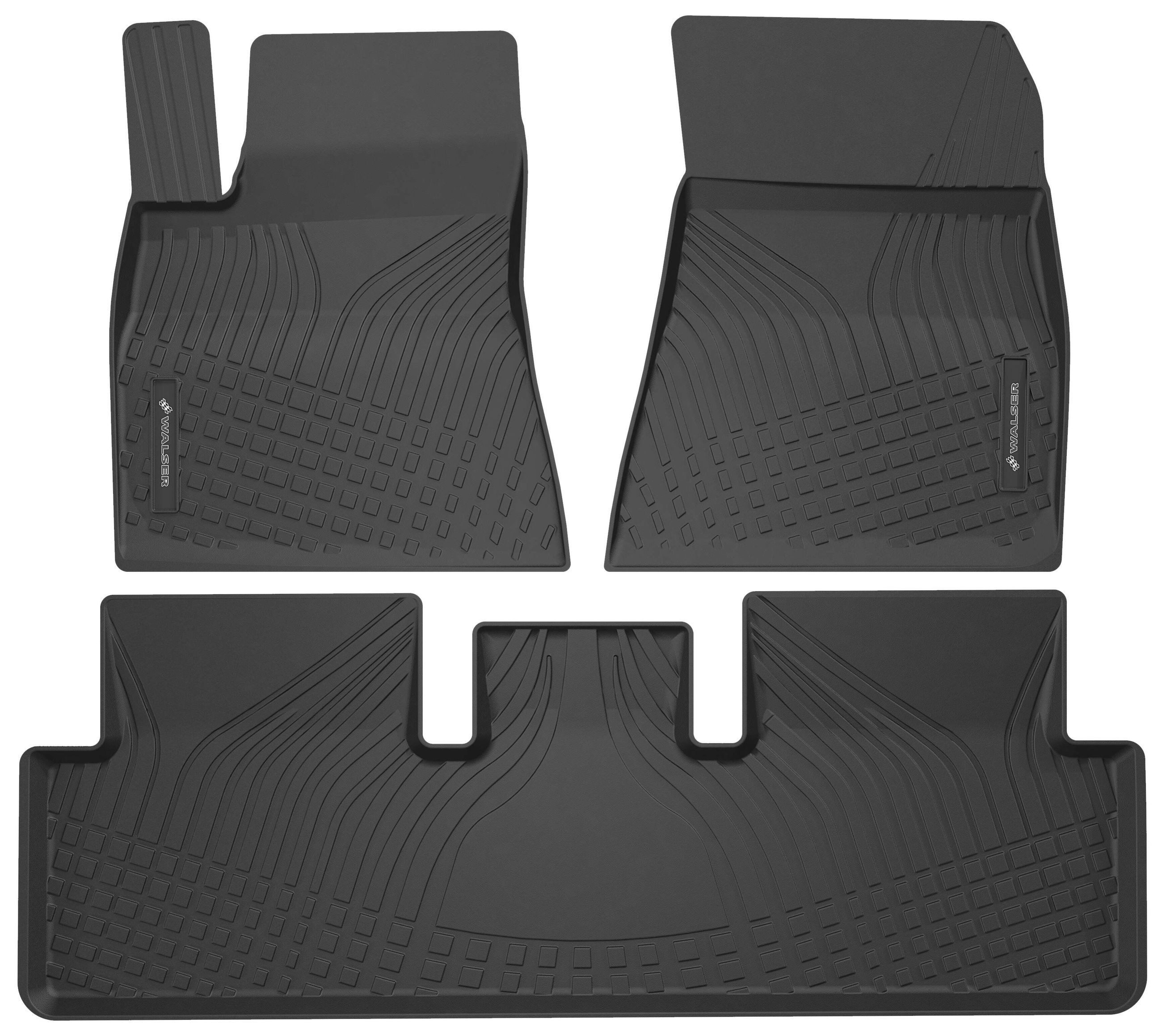 WALSER Auto-Fußmatten Automatte Passform RM (3 St), für TESLA MODEL 3 (5YJ3) TESLA MODEL 3 (5YJ3), YB 01/2017-, MODEL 3 01/2017-