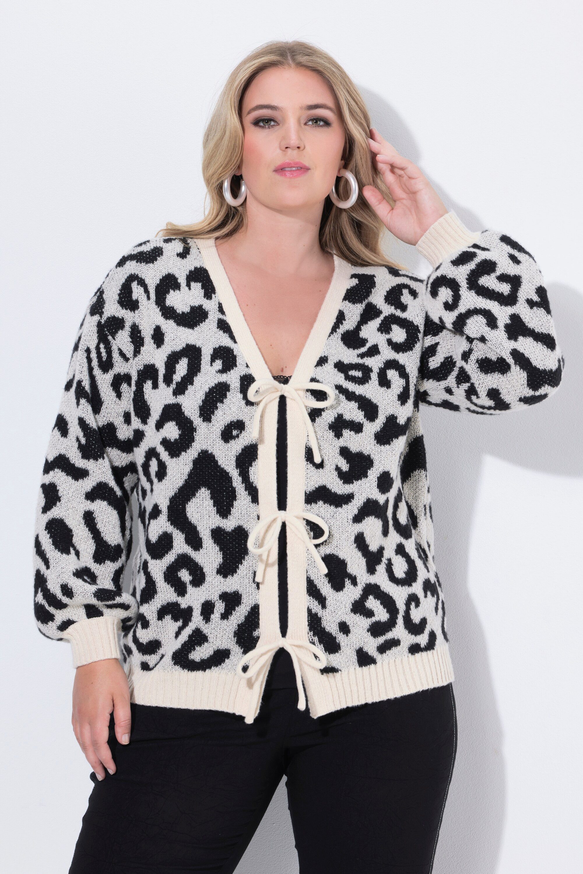 MIAMODA Strickjacke Strickjacke Regular Fit Leo Schleifen-Verschluss günstig online kaufen