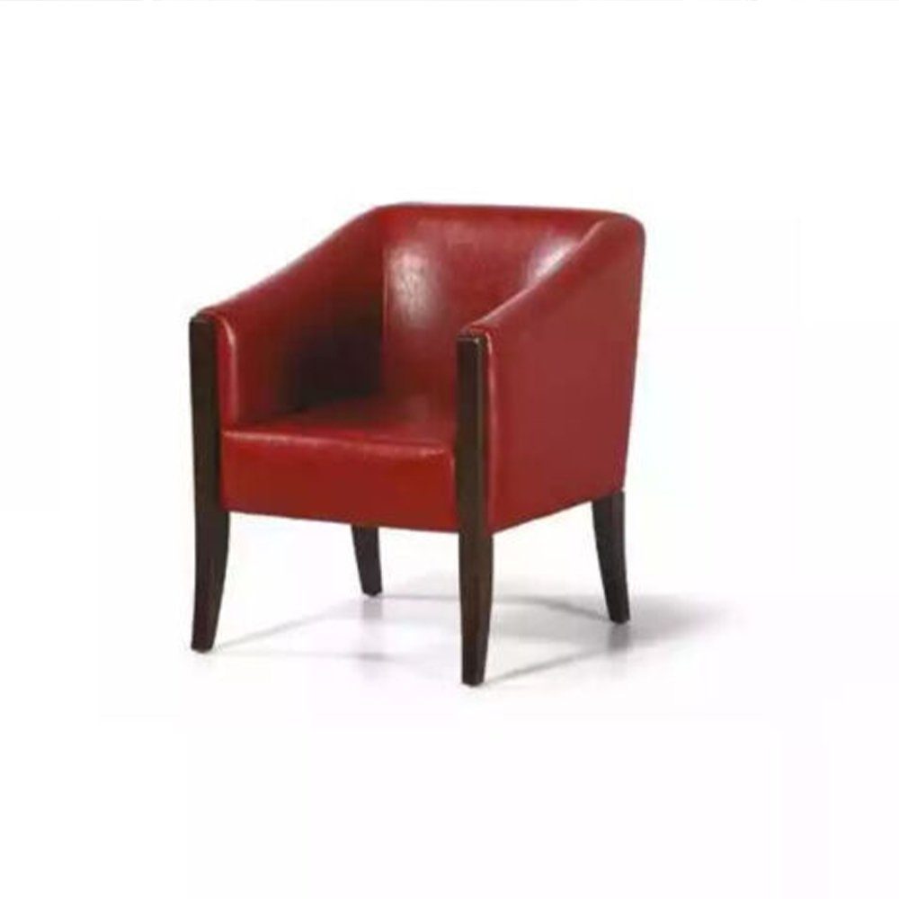 JVmoebel Sessel Roter Sessel Textil Möbel Stil Modern Büromöbel Arbeitszimmer Design, Made In Europe | Einzelsessel