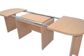 moebel-direkt-online Kulissen-Esstisch Nora (Platz für bis zu 10 Sitzplätze, Ausziehbar von 135 bis 255 cm), Breite 135 cm bis auf gesamt 255 cm ausziehbar