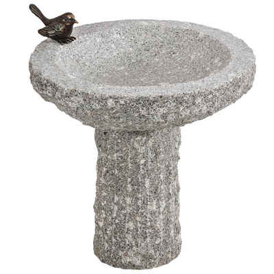 Dehner Vogeltränke Vogeltränke, Ø 35 cm, Höhe 40 cm, Granit/Bronze