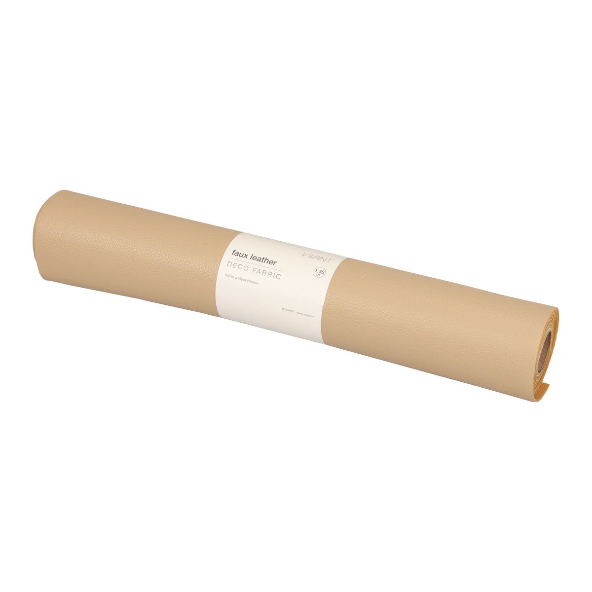 Vivant Decorations B.V. Tischläufer Kunstleder Beige Dekostoff Leder Tischband 33cm×1,35m Nähen