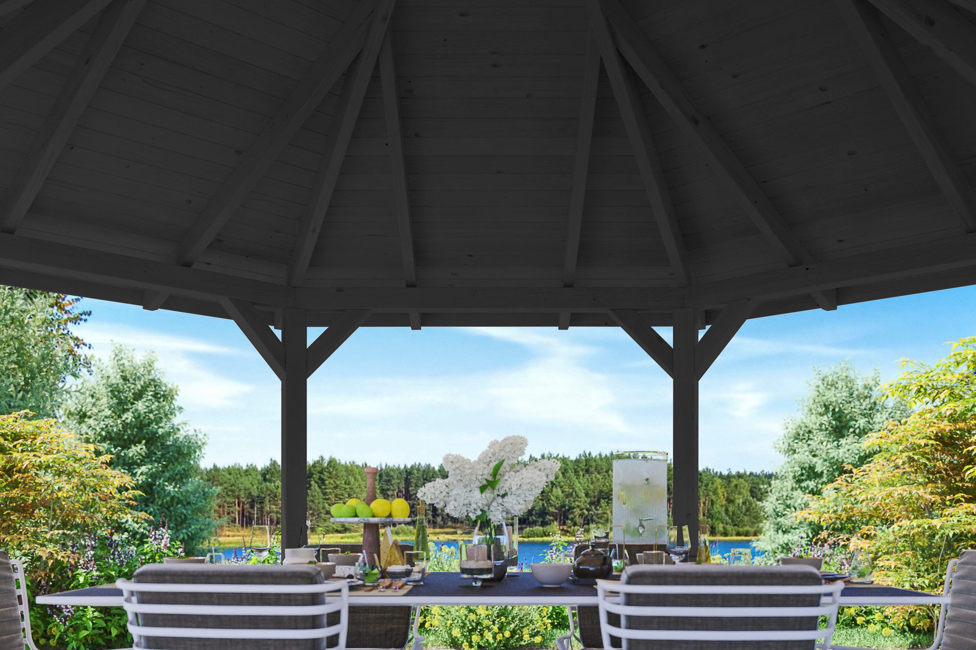 Skanholz Pavillon Nice 3, 8-Eck, BxT: 557x557 cm