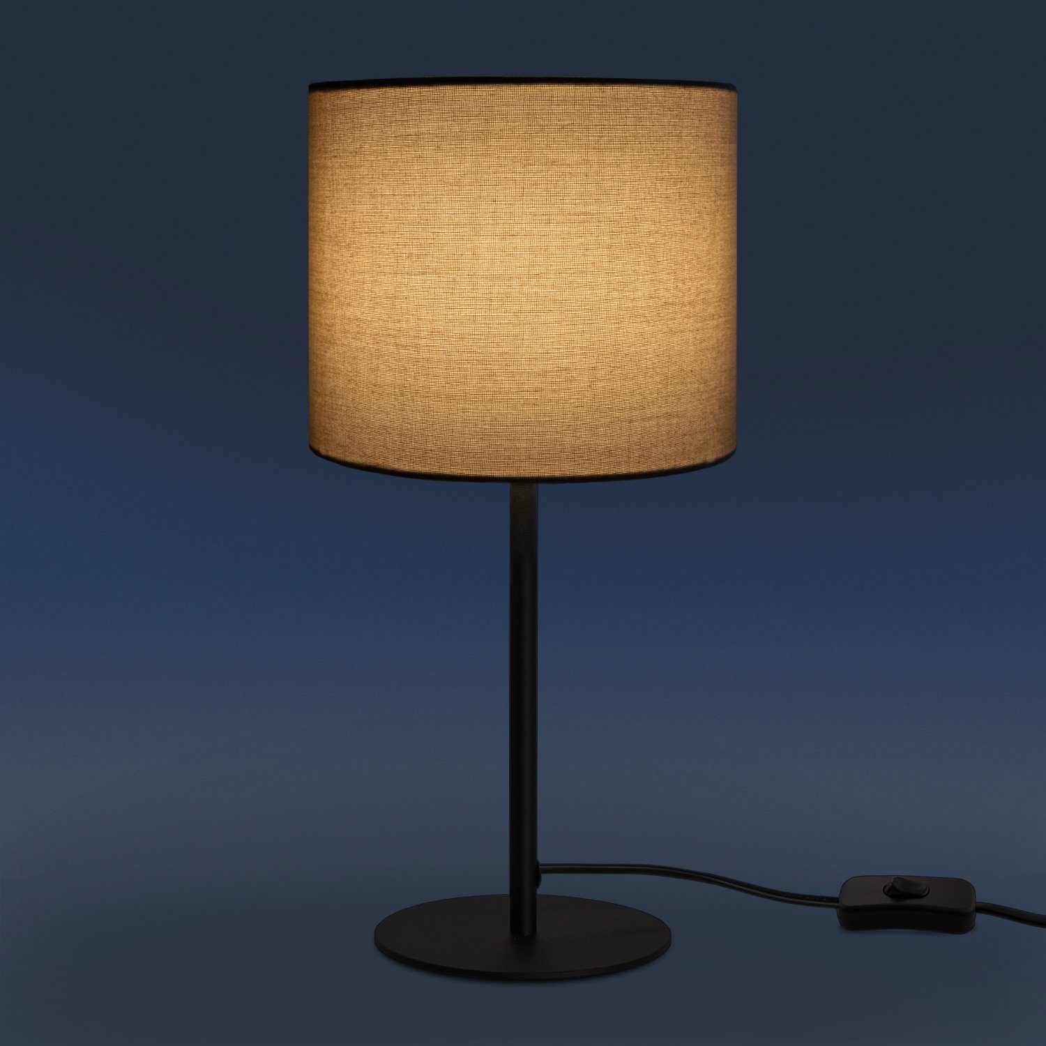 Paco Home Tischleuchte Leuchtmittel, Lampe, LED Und Unifarben, E14 ohne Schlafzimmer, Color, Für Uni Wohnzimmer Deko
